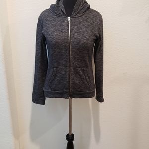 gray pink jacket with hoodie